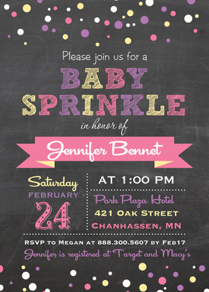 Multicolored Chevron Painter Pallet Fill-in Invitations