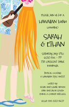 Singing Hawaiian Luau Couple Invitation