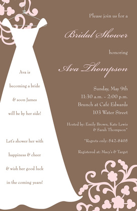 Silhouette Chic White Gown Meadow Invitations