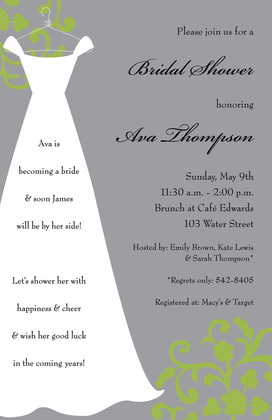 Silhouette Chic White Gown Summer Invitations
