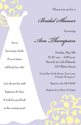 Silhouette Chic White Gown Meadow Invitations