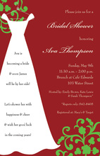 Red Bridesmaid Chalkboard Holiday Invitations