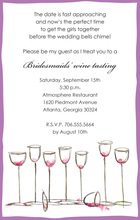 Wine Glasses Everywhere Purple Invitations