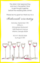 Wine Glasses Everywhere Yellow Invitations