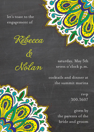 Vibrant Peacock Invitations