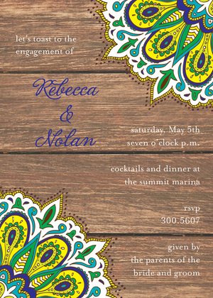 Vibrant Peacock Invitations