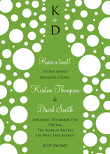 Split Champagne Green Invitations