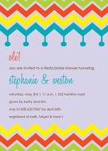 Bright Multicolored Fiesta Chevrons Invitations