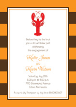 Navy Stripes Lobster Dinner Party Fill-in Invitations