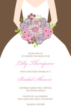 Classic Wedding Dress Shower Invitations