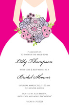 Blooming Heart Bouquet Shower Invitations