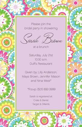 Stylish Haute Flower Border Invitations