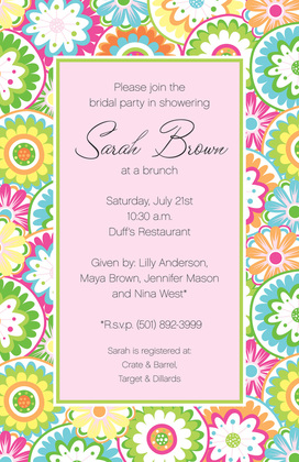 Framed Haute Flower Lavender Invitations