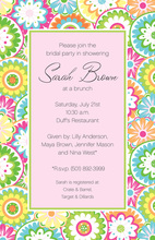 Sunflower Wood Party Lights Bridal Shower Invitations