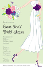 Aqua Gradient Bridal Shower Banner Invitations