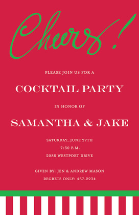 Just Say Cheers! Chalkboard Invitations