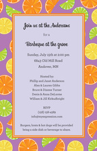 Lime Citrus Cooler Wedges Invitation