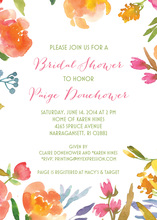 Spring Peach Blooms Brown Blossoms Wedding Invites