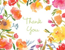 Dainty Feminine Floral Thank You Cards