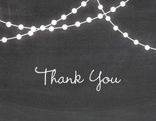 Bridal Chalkboard String Lights Thank You Cards