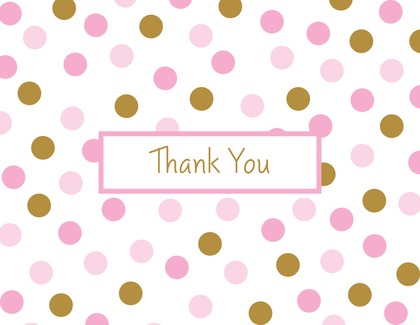 Mint Gold Dots Thank You Cards