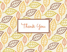 Autumn Leaves Pattern Thank You Cards