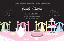 Midnight Displaying Tea Table Party Invitations