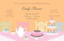 Autumn Tea Table Celebration Invitations