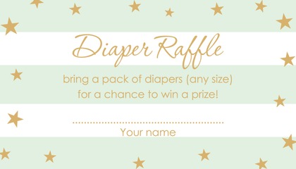 Gold Stars Raffle Cards