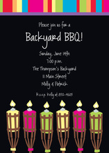 Sunset BBQ Pool Invitations