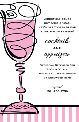 Festive Cheers Abstract Cocktail Invitations
