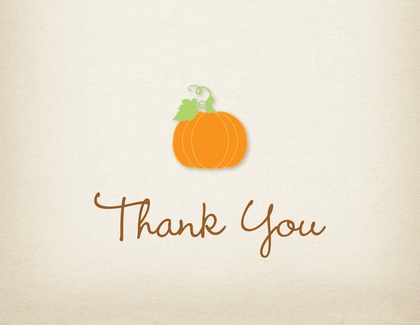 Little Pumpkin Wood Plank Thank You Note