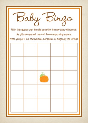 Little Pumpkin Rustic Border Advice Cards