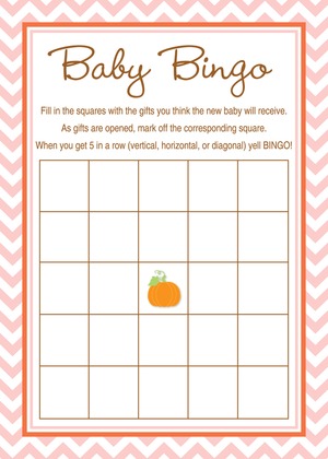 Little Pumpkin Pink Chevron Border Advice Cards