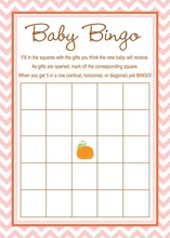 Blue Chevron Elephant Baby Shower Bingo Cards