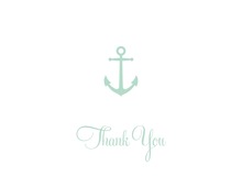 Simple Mint Anchor Nautical Thank You Cards
