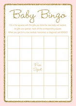 Navy Stripes Anchor Hot Pink Baby Bingo Game