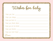 Blush Roses Baby Wish Cards