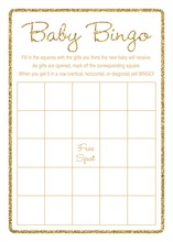 Purple Baby Feet Footprint Baby Bingo Game