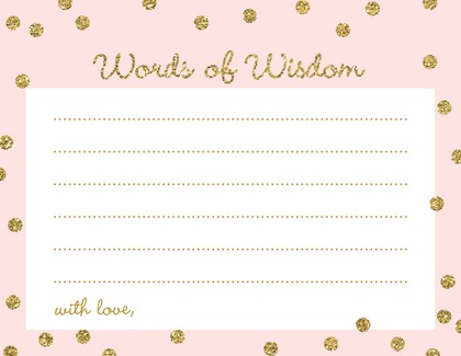 Pink Gold Glitter Graphic Dots Fill-in Thank You Cards