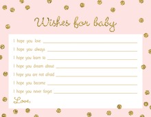 Blush Roses Baby Wish Cards