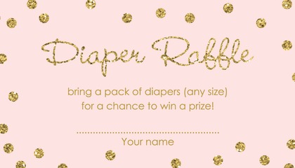 Pink Gold Glitter Graphic Dots Fill-in Thank You Cards