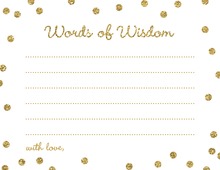 Gold Glitter Graphic Dots Advice Cards