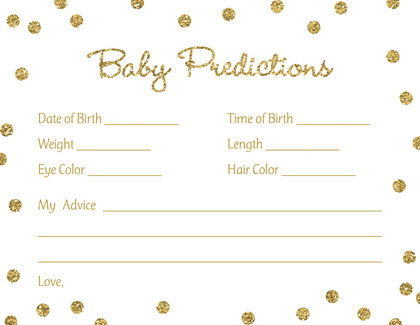 Gold Glitter Graphic Dots Baby Wishes