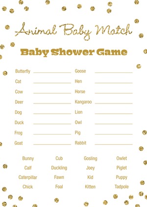 Gold Glitter Dots Who Knows Mommy Best Game
