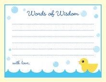 Yellow Duck Blue Border Advice Cards