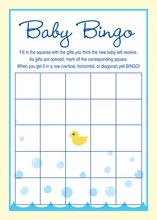 White Lace Border Burlap Baby Bingo Game