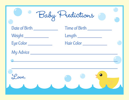 Duck Blue Bubbles Thank You Cards