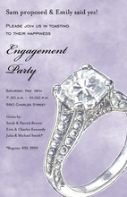 Anniversary Ring Silver Wedding Engagement Invitations