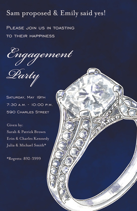 Happiness Big Sparkle Engagement Invitations